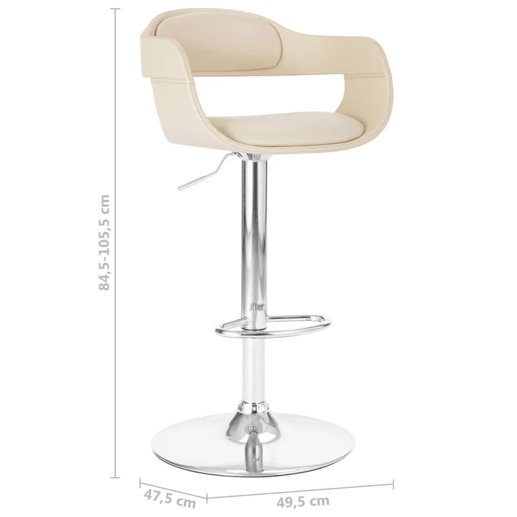 vidaXL Barstuhl Höhenverstellbar Tresenhocker Barhocker Küchenhocker Thekenhocker Tresenstuhl Bistrohocker Bar Stuhl Hocker Weiß Kunstleder