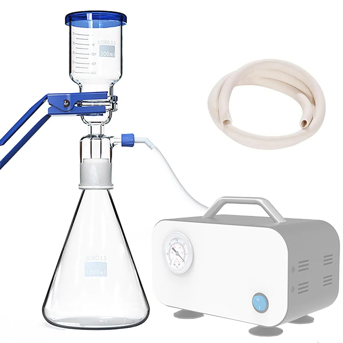 Vakuumfiltrationsgerät, 1000 Ml Laborglasfiltereinheit, 40 Mm Sandkerndurchmesser, Druck- Und Hochtemperaturbeständigkeit, Schnelle Filterung, Für Das Labor