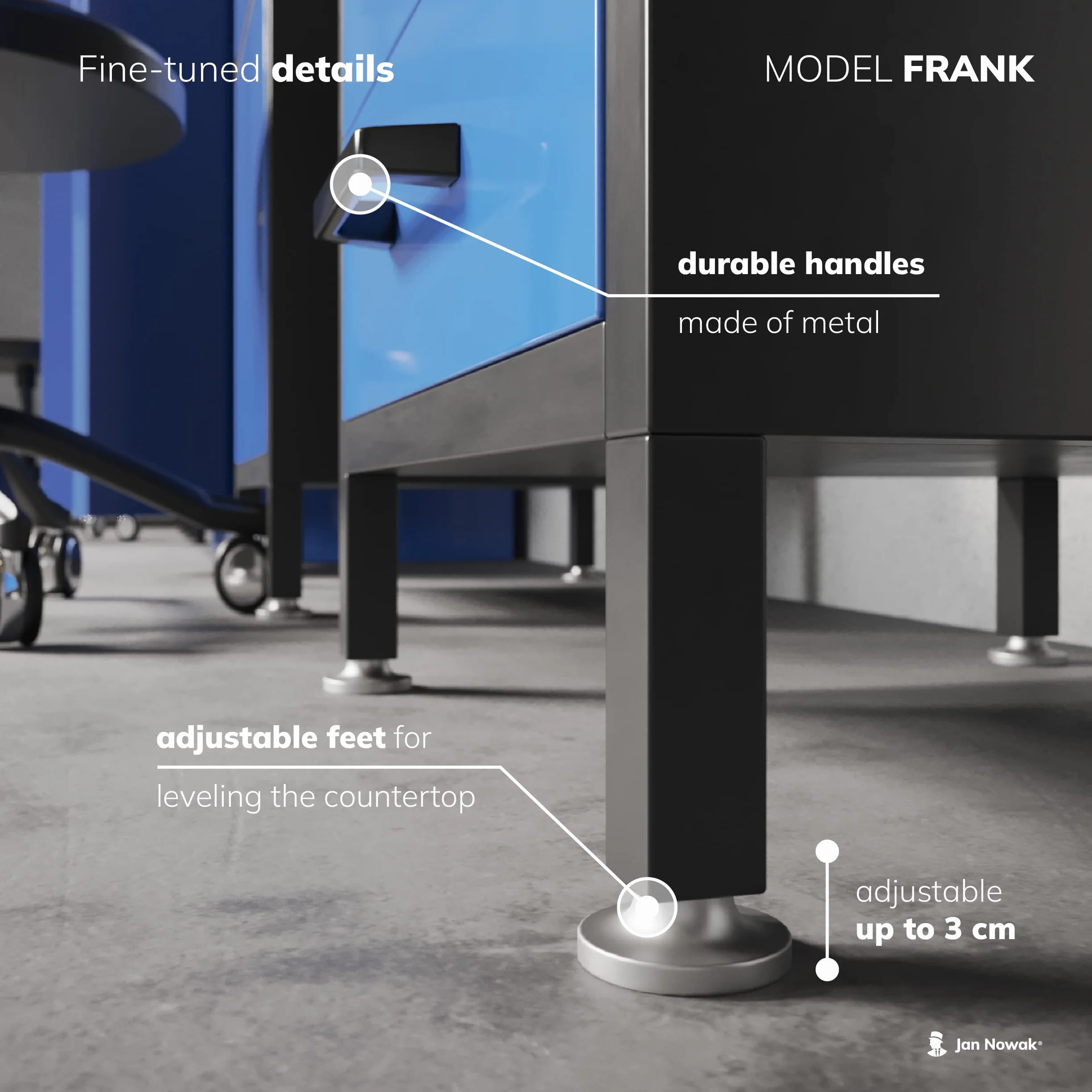 Jan Nowak Werkbank mit Arbeitsplatte Werktisch mit 6 Schubladen Schließfach Verstellbare Füße MDF-Arbeitsplatte Belastbar bis 500 kg Metall 170 cm x 60 cm x 85 cm Anthrazit-Rot