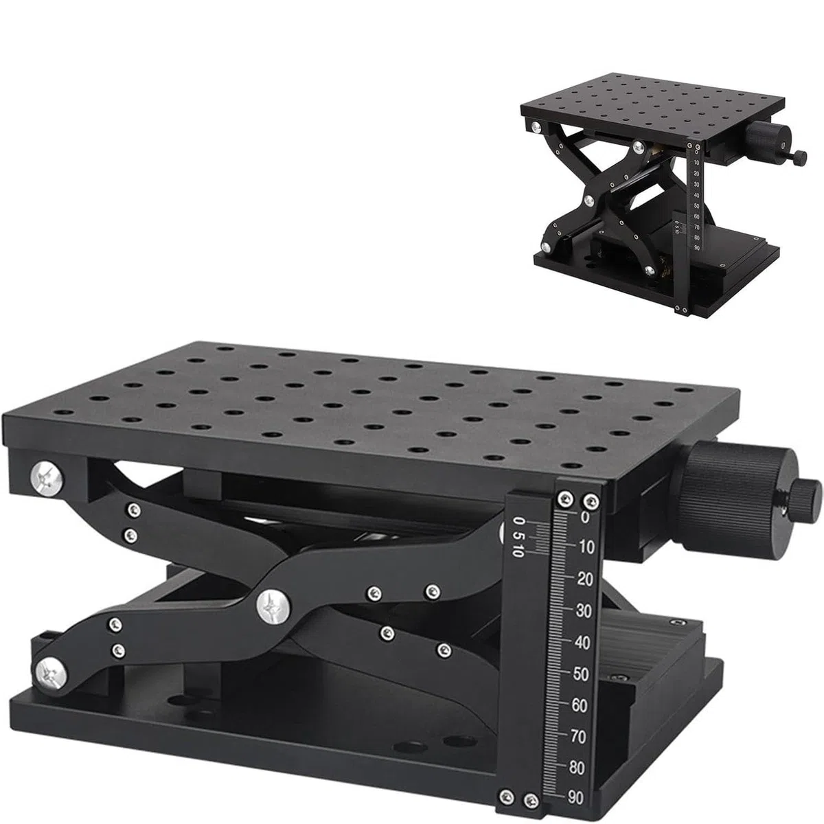 Manuelle Z-Achsen-Hebebühne für Laboratorien, Optischer Schiebelift mit 110 mm Hubabstand, einstellbare Laborausrüstung für präzise Positionierung