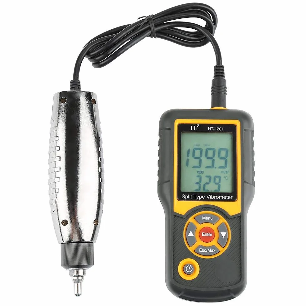 Walfront Vibrationsmessgerät, hochpräzise Geteilte Digitale Vibrationsmessgerät-Prüfvorrichtung Vibrationsmessgerät-Beschleunigungssensor-Messgerät, 0, 1-199, 9 m / s2