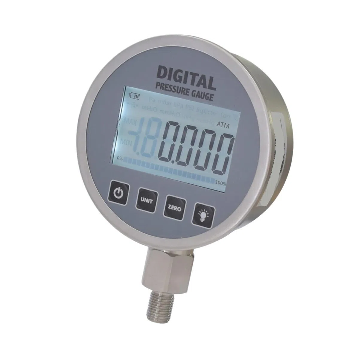 Digitales Manometer, DR3720, Durchmesser 105 mm, Edelstahl-Manometer, Öl-Wasser-Messung(0-25Mpa)