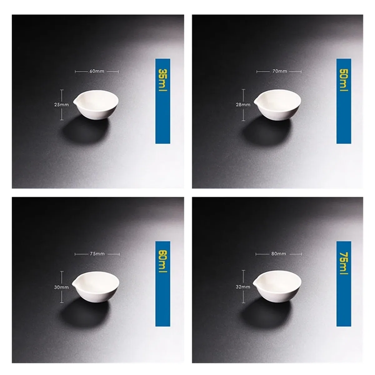 10 Stück/Packung Keramik-Verdunstungsschale, Laborausrüstung(200mL)