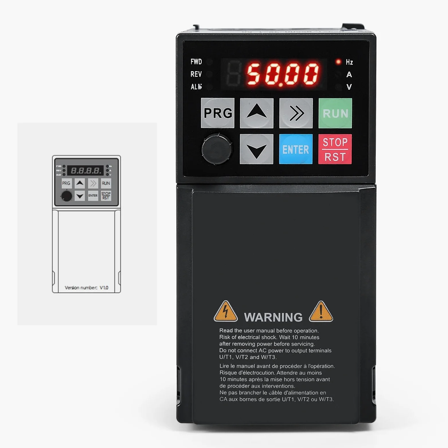DEWIN Frequenzumrichter 2,2kW, 3 Phasen Eingang 3 Phasen Ausgang Frequenzumrichter VFD Motor Drehzahlregler 380V