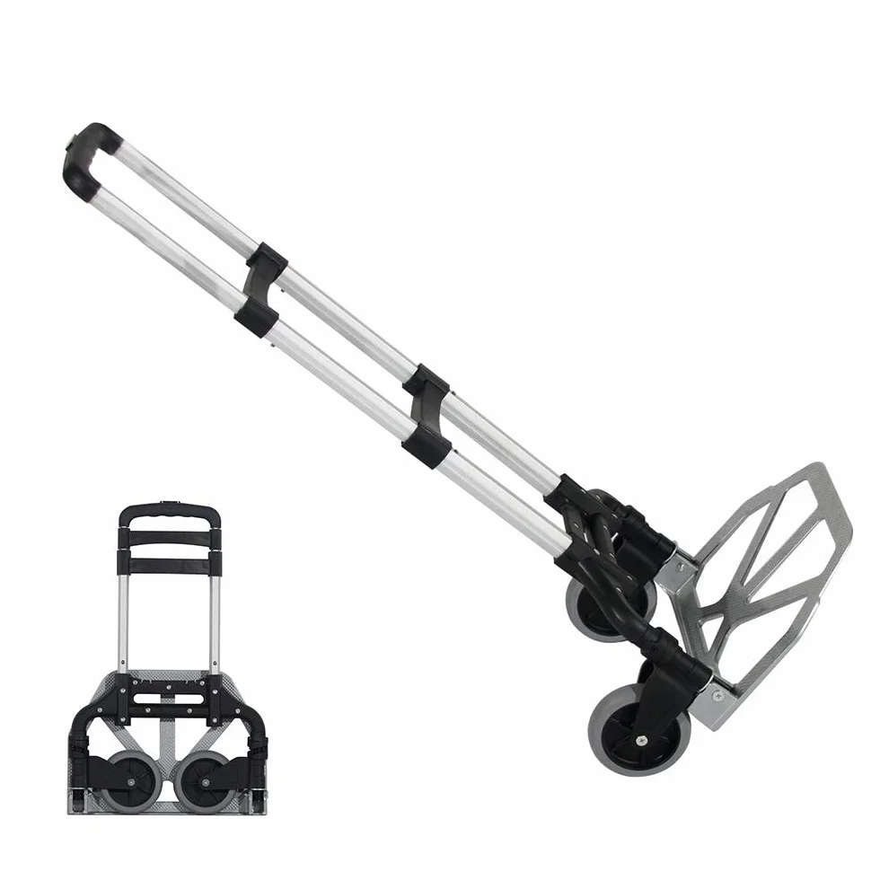 sogesfurniture Aluminium Sackkarre Transportkarre klappbare Handkarre, mit kostenlosem Gummiband für Fixieren der Gegenstände, bis 60kg Tragkraft, BHEU-KT-2124
