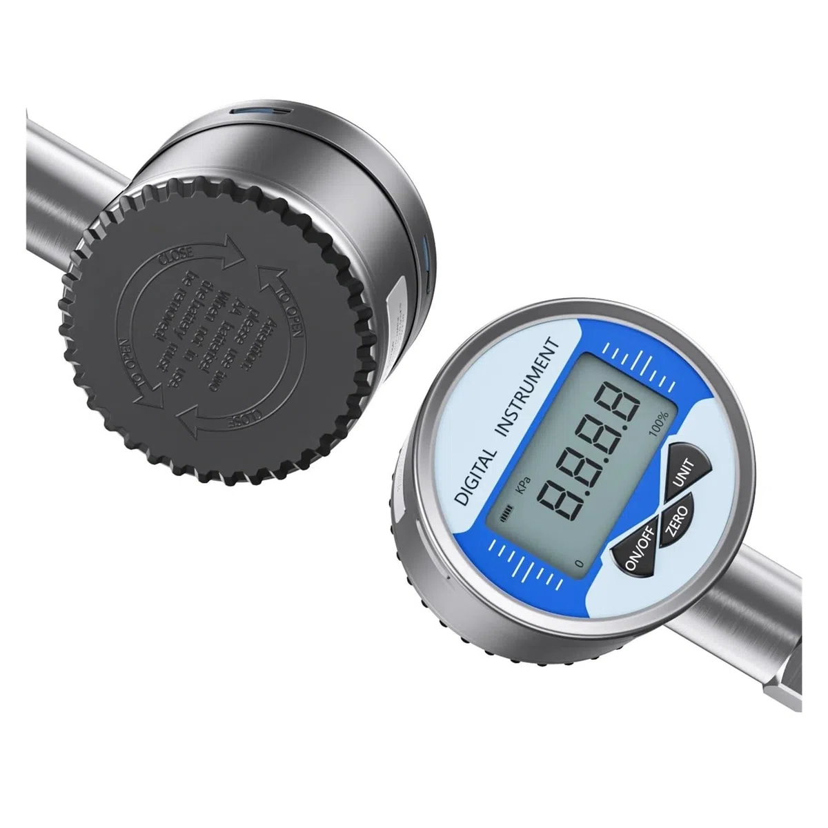 Digitales hydraulisches Manometer, M20 x 1,5 Wasser-Luft-Öl-Manometer, 60 mm, digitales Manometer(0-6Mpa,Axial M20-1.5)