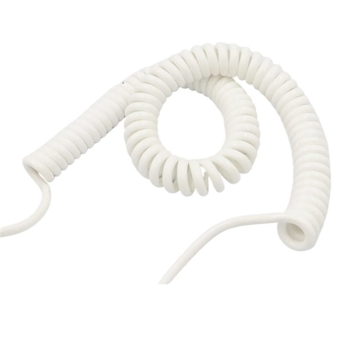 8-adriges 26AWG-Spiralfederkabel mit einer Dehnung von 1 bis 15 Metern | 0,15 mm Spiral-Teleskopdraht, weißes, gelocktes Kabel, flexibles, einziehbares Stromkabel(Stretch 5 meter)