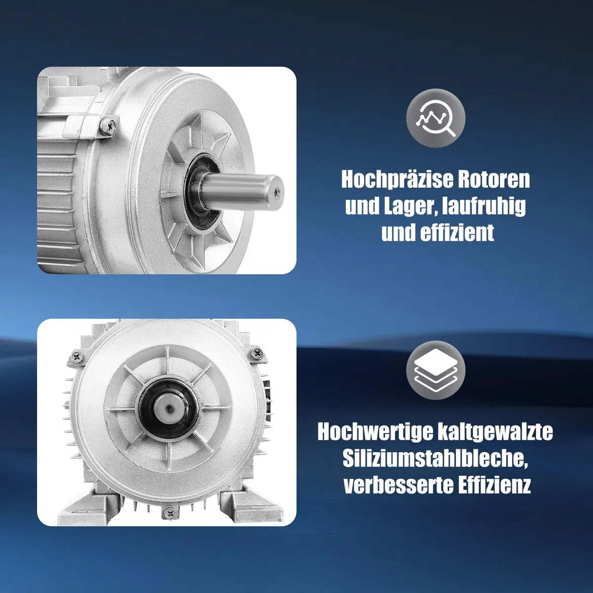 Elektromotor 1.1KW 1405r/min Asynchronmotor Drehstrom mit reiner Kupferspule 3-phasig Motor für Ventilatoren Pumpen Werkzeugmaschinen Kompressoren