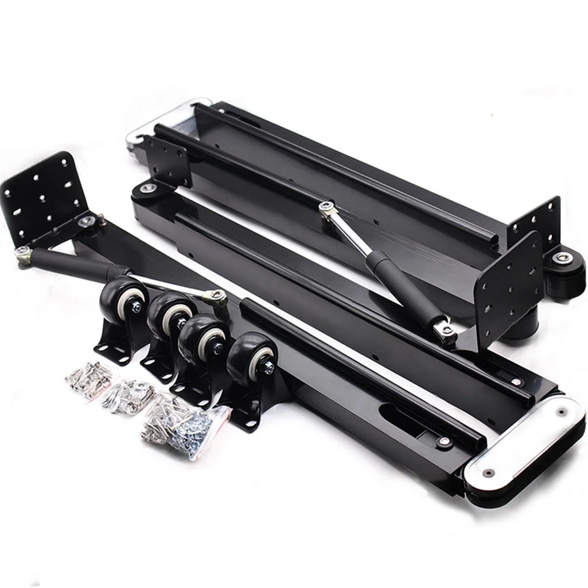 Weich Offen 1 stücke Gasfeder Möbelscharniere Kit for Tisch Bett DIY Klapptisch Mechanismus Kit Verstecktes Buch Tisch Hardware Set Schwer Konsole