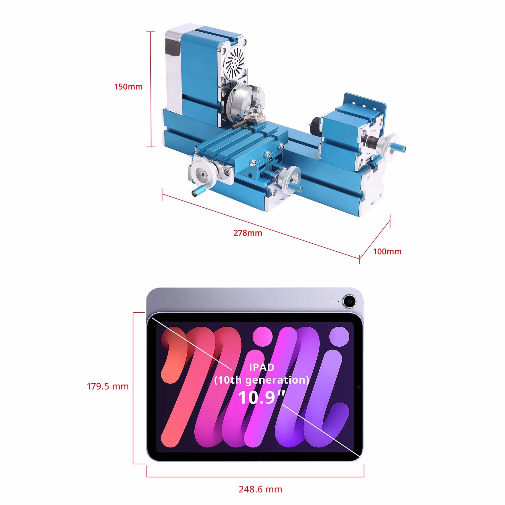 Motorisierte Mini-Drehmaschine, 36 W, DIY-Werkzeug, Metall, Holzbearbeitung, Hobby, Modellbau für Schule, allgemeine technische Räume, Wissenschaft und Technologie, Aktivitätsraumausrüstung