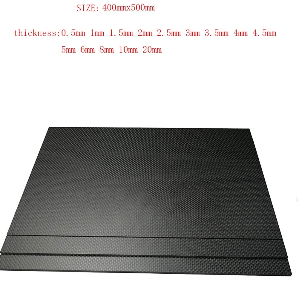 3K Carbonfaserplatten CF- Epoxy Platte HT Carbon Platte/CFK Kohlefaser für Modellbau-400mmx500mm-0.5mm