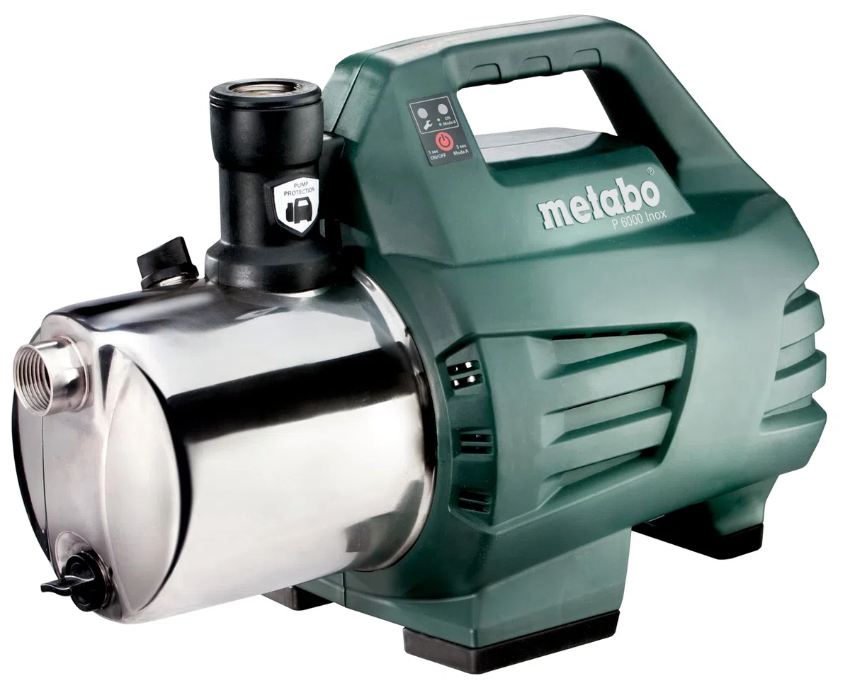 metabo P 6000 Inox Gartenpumpe, Wasserpumpe für 1-4 Beregner, 1300 W