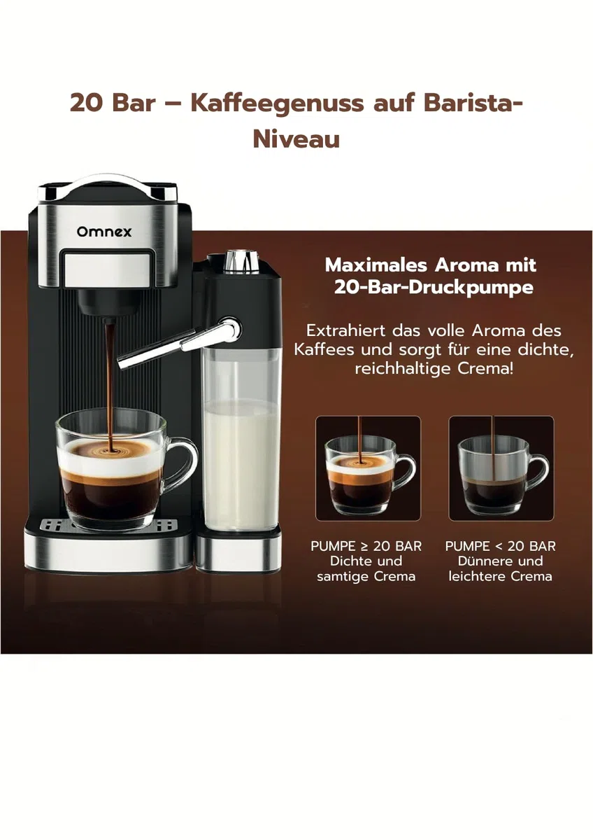 Ox-Pro2 Kapsel- und gemahlene Kaffee-Espressomaschine