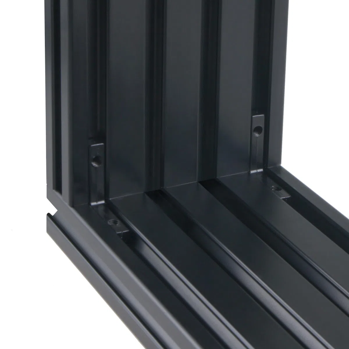Aluprofil 2080 T Typ Schwarz 1500mm Aluminiumprofil Extrusions Europäischer Standard Eloxierte Linearschiene 20x80 Alu Profil mit L-Winkelverbinder & T-Mutter für 3D-Drucker, CNC