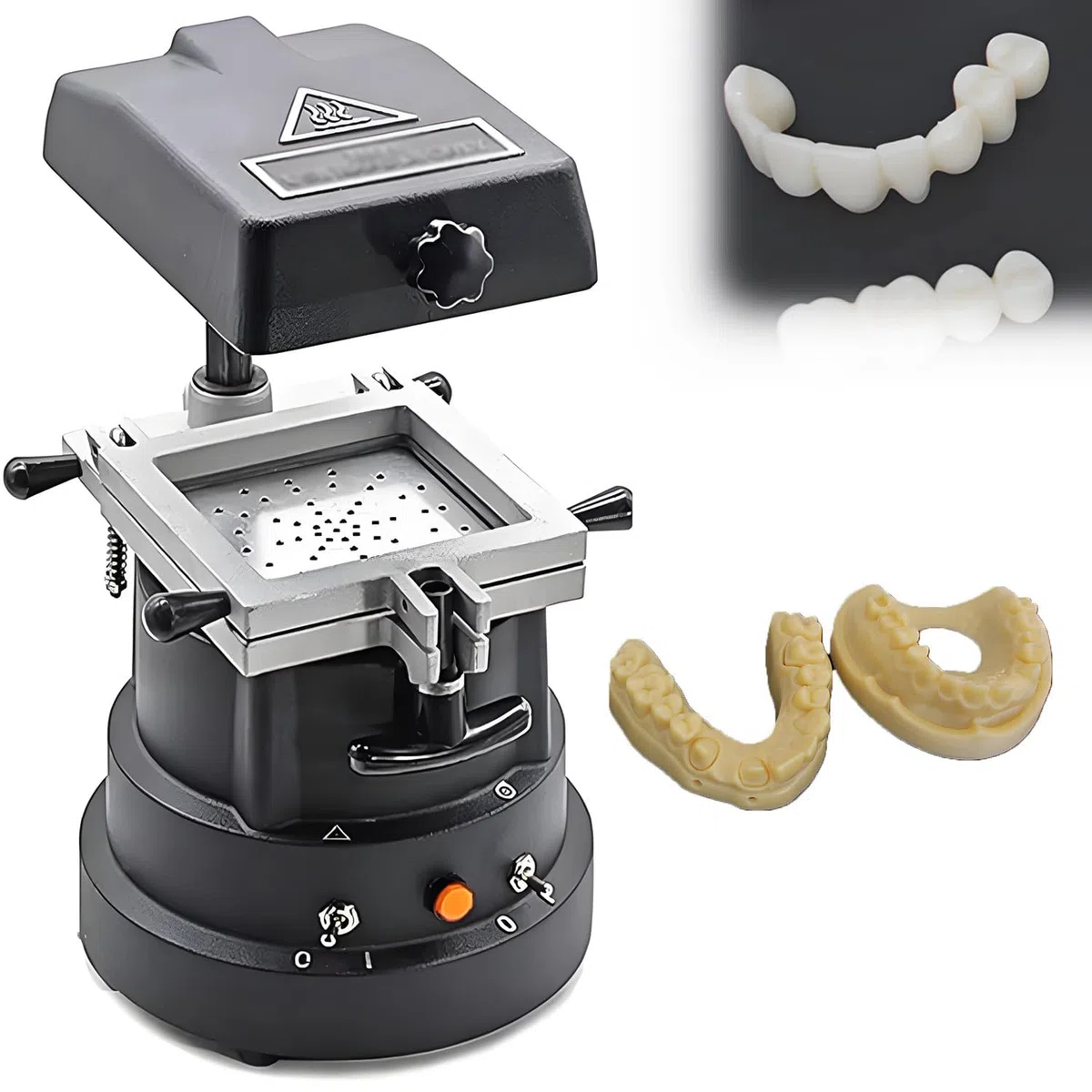 Dental-Vakuumformmaschine für kieferorthopädische Halterungen, 1200 W Hochleistungs-Wärmeform-Laborausrüstung
