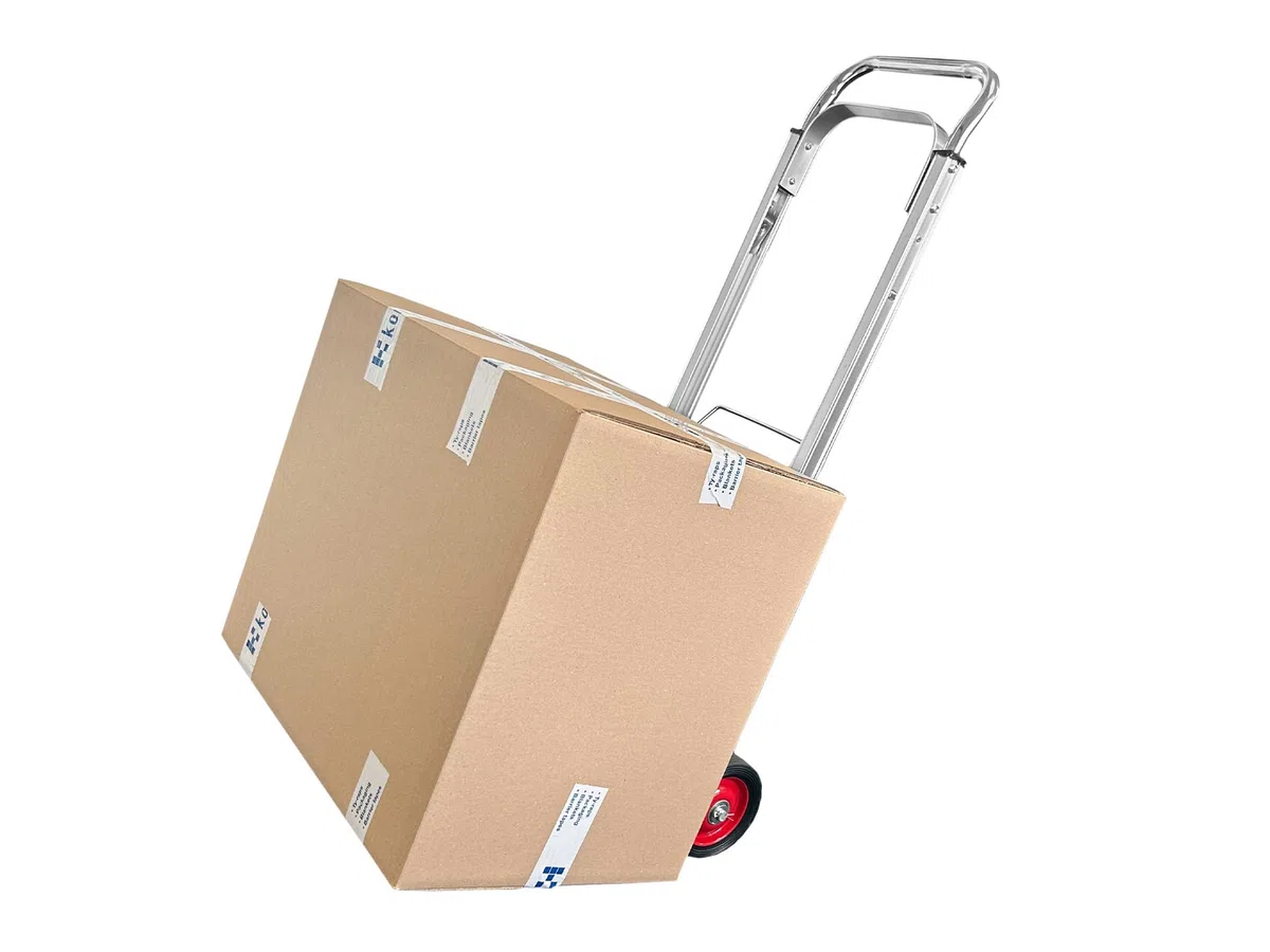 Klappbare Transportkarre Elastisches Spannseil - Tragkraft 90 kg - Höhenverstellbarer Griff - Vollgummireifen - Zusammenklappbare Ladefläche/Handkarre/Sackkarre