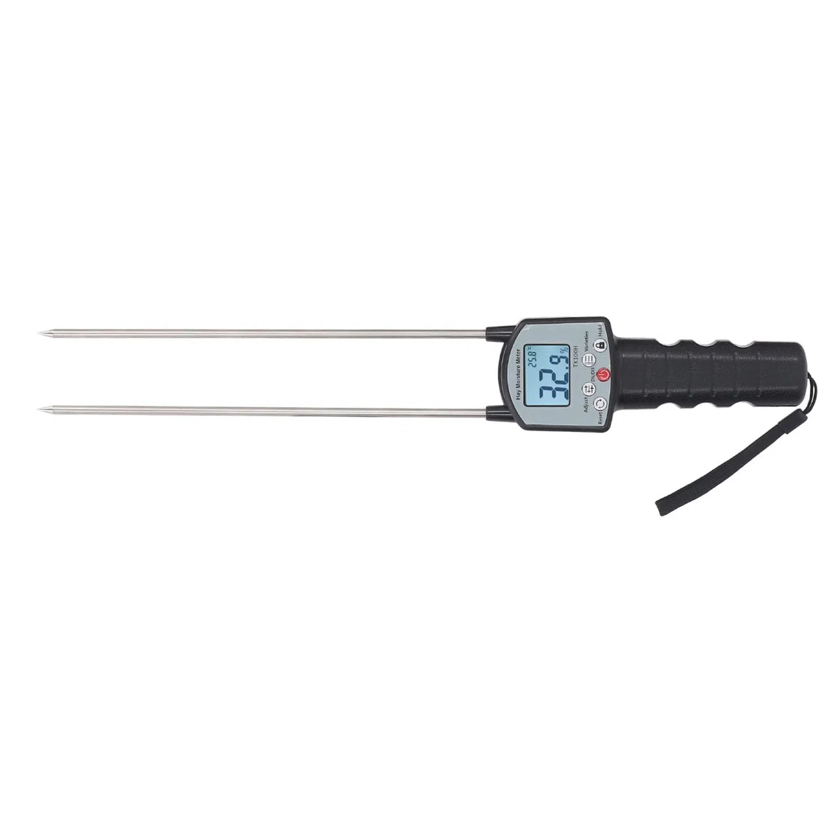 Fabater Heu-Feuchtigkeitsmesser, Lange Sonde, 0–80% Digitaler Feuchtigkeitstester, Feuchtigkeitsmesser mit LED-Anzeige für Landwirte, Viehzüchter, Heuproduzenten
