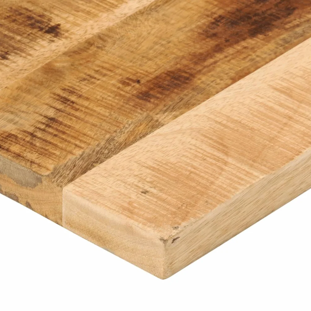 vidaXL Tischplatte, Holzplatte für Esstisch Couchtisch, Massivholzplatte Rustikales Design, Ersatztischplatte, 120x20x2,5cm Rechteckig Raues Massivholz Mango