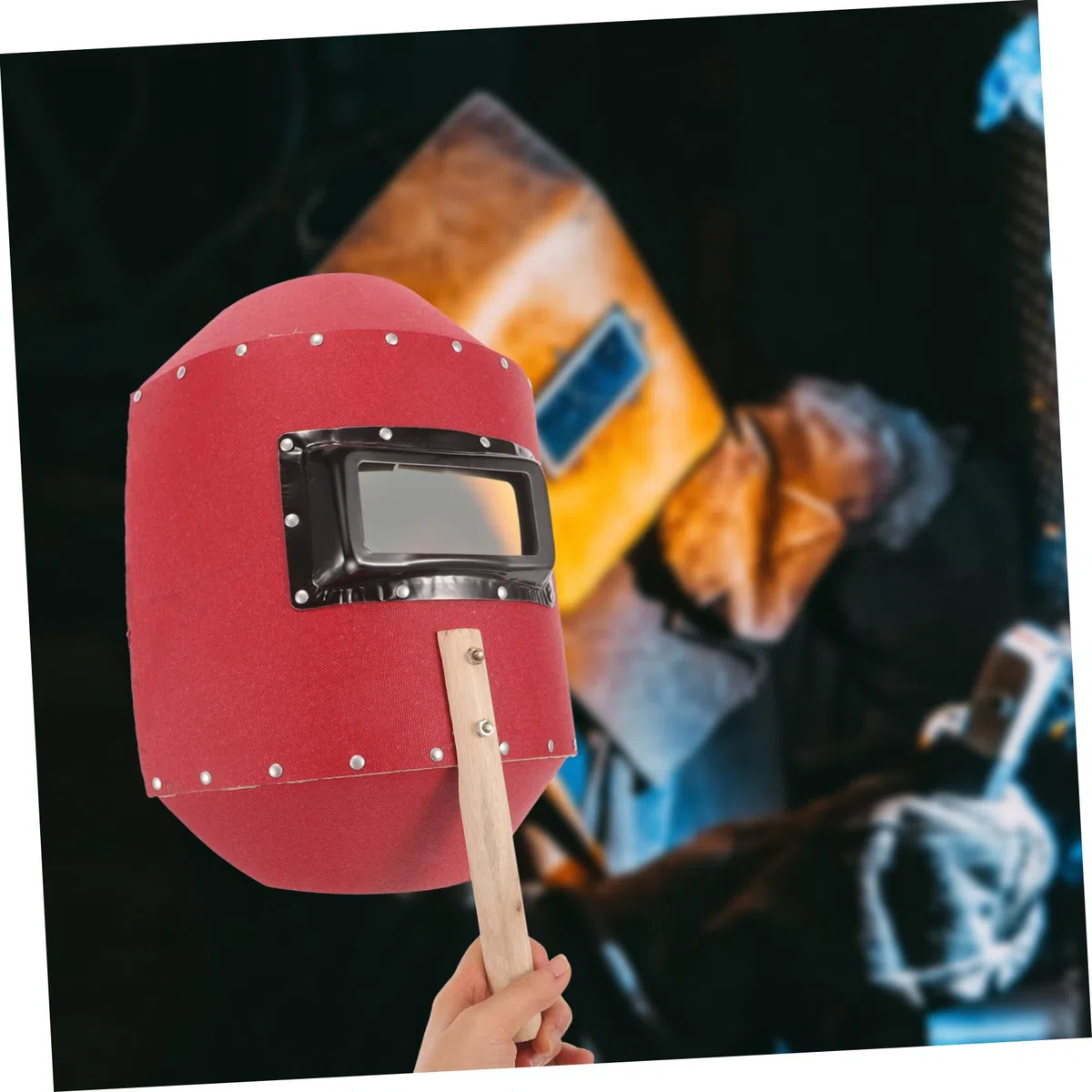 3stücke Handheld Schweißmaske Aus Robustem Vulkanisiertem Und Bequem Für Schweißen Und Schneiden Für Verschiedene Anwendungen