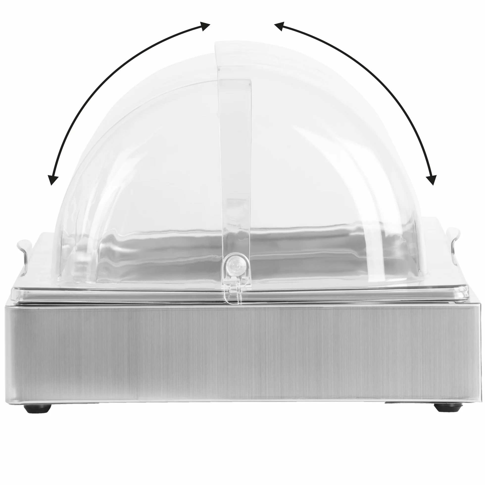 Mahlzeit Kühl Servierplatte | 54 x 34 x 24,5 cm | GN 1/1 Kühlplatte mit Haube, System Kühlschale mit Kühlakku | Frischhalteplatte, Servierhaube mit 2 Kühlakkus | Catering Platte, Buffetvitrine