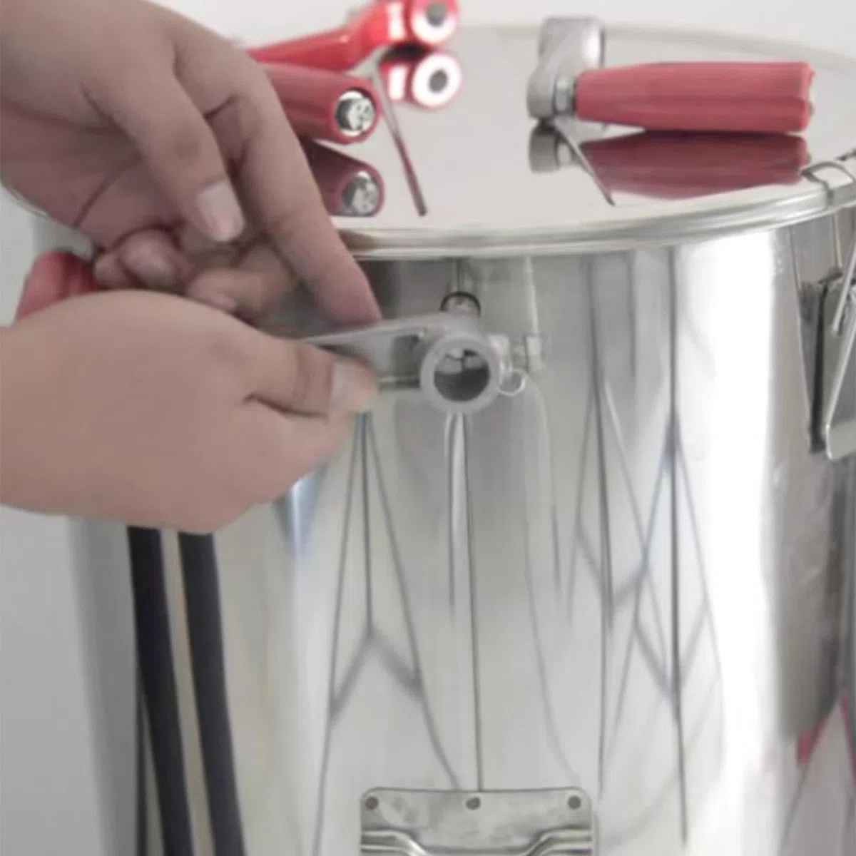 Ergonomischer Honigschleuder Griff Aus Aluminium mit Bequemer Handhabung Schnelle Installation Robustes Material für Und Honigernte, Lochdurchmesser 12
