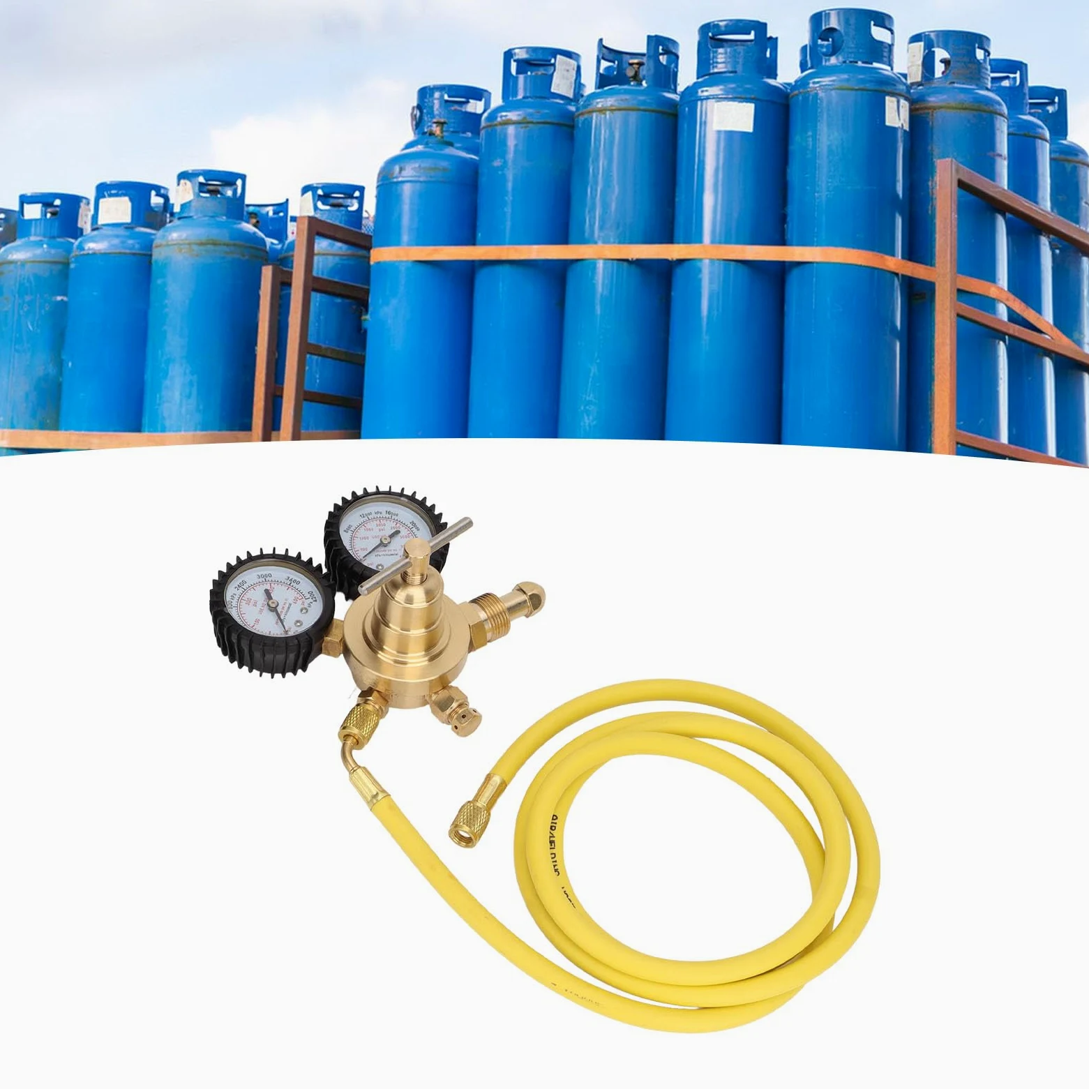 Stickstoffregler mit Schlauch nitrogen regulator Stickstoff-Manometer-Regler-Testkit, Messing-Einlass-Auslass-Anschluss mit 200 Cm Schlauch nitrogen regulator uk 800psi Équipement de soudage au gaz