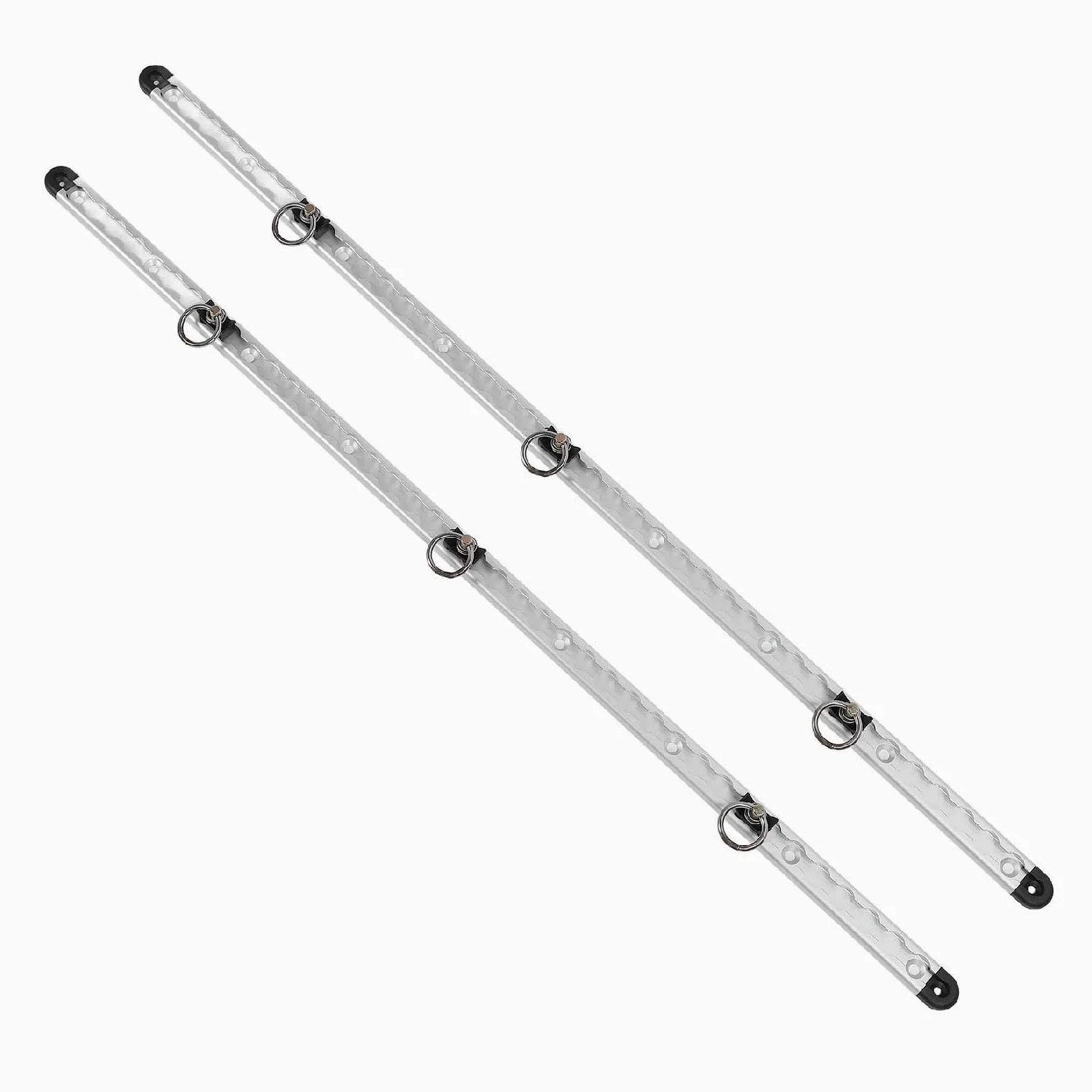 SENECESLI Aluminium-L-Schienenschiene, Ladungssicherungs-Zurrschiene, 100-cm-L-Schienen-Zurrsystem-Kit mit Rundbolzenbeschlägen für LKW-Ladeflächenanhänger
