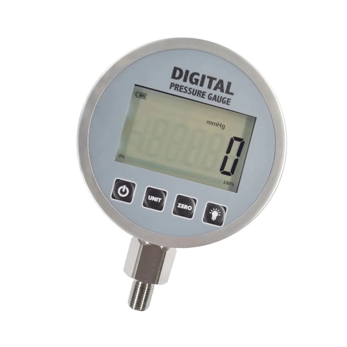 Digitales Manometer, Genauigkeit 0,2 G1/4 Industrie-Manometer aus Edelstahl, Flüssigkeitsmesswerkzeuge(-1bar-4bar)