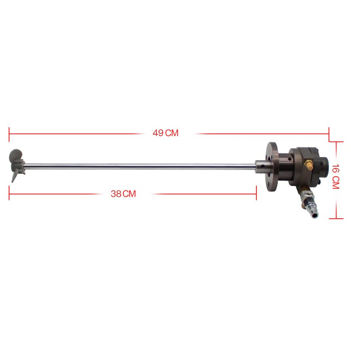 KEhtu Pneumatischer Mischer (1 Gallone), Tank-, Fass- und Trommelmischer mit Gewindeanschluss, pneumatischer Halterungsmischer, Farbrührgerät, Halterungs-Luftrührer, Farbmischwerkzeug