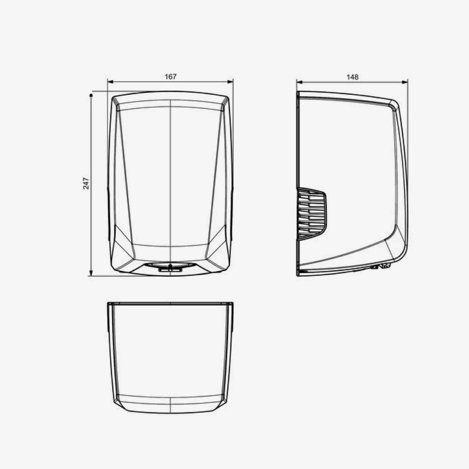 Jofel - Optischer Hochleistungs-Händetrockner (505 Km/h) Niedriger Stromverbrauch 1200W, automatischer Händetrockner. Schnell 10sec. Unterstützt hohen. Modell Power+ ABS Heavy Duty, AA56000 Weiß