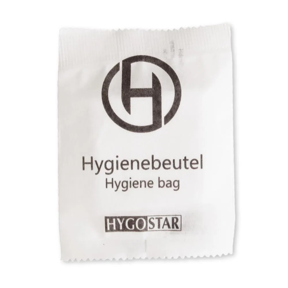 1000 Stück Hygostar Hygienebeutel | LDPE, weiß, L: 26cm, B: 13,5cm, Verkaufs-Tray, Karton, Hygienebeutel, Hygienetüten, Damenhygiene