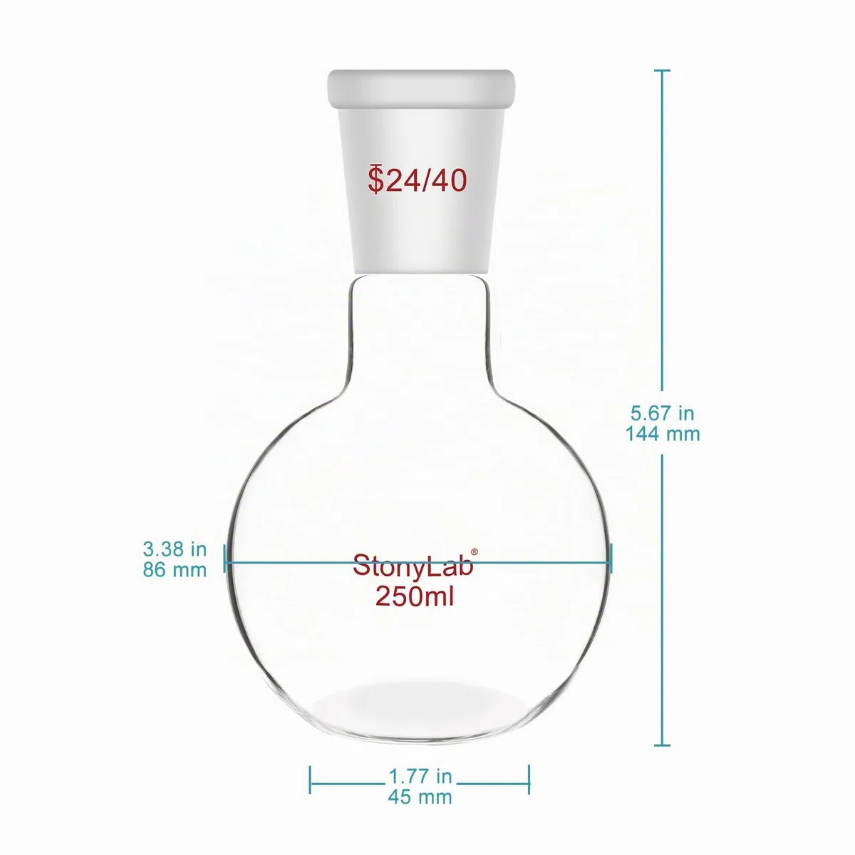 stonylab Soxhlet-Typ Extraktionskit, Borosilikatglas 40/38 Soxhlet Extraktor mit Graham Kondensator und Zwei 250 ml 24/40 Flachbodenkolben für Extraktionsprozesse