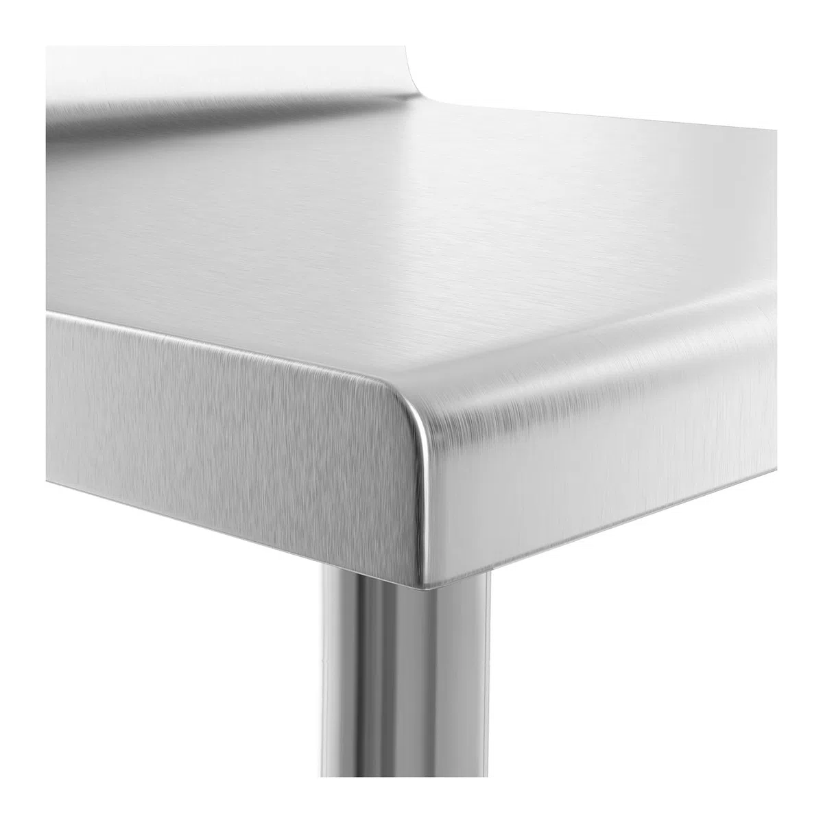 Royal Catering RCAT-90/60-N Edelstahltisch Edelstahl Arbeitstisch Zerlegetisch Gastro Aufkantung 90 x 60cm Grilltisch Outdoor Küchenmöbel