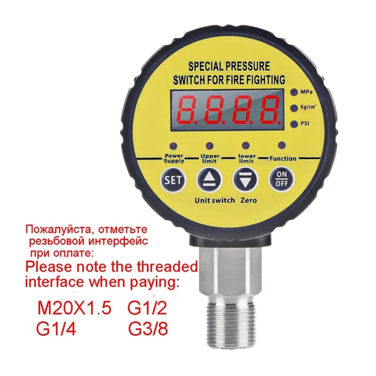 Druckregler, 1 Stück HC-Y810 Digitales intellintes Manometer, hydraulischer Luftkompressor, digitaler Druckschalter-Controller(AC,-0.1 to 0.3Mpa)