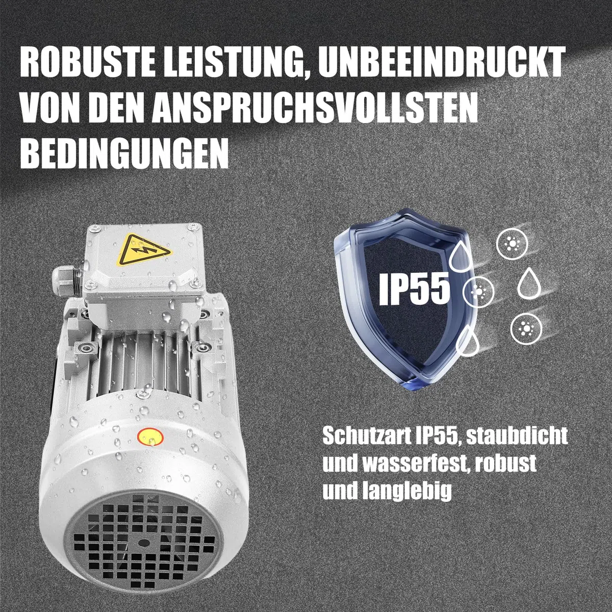 Elektromotor 1.1KW 1405r/min Asynchronmotor Drehstrom mit reiner Kupferspule 3-phasig Motor für Ventilatoren Pumpen Werkzeugmaschinen Kompressoren