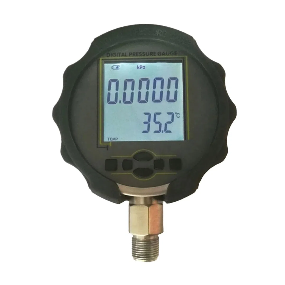 Manometer, 1/4 NPT Genauigkeit 0,1 Digitales Manometer aus Edelstahl mit fünfstelliger Anzeige(0-0.6Mpa)