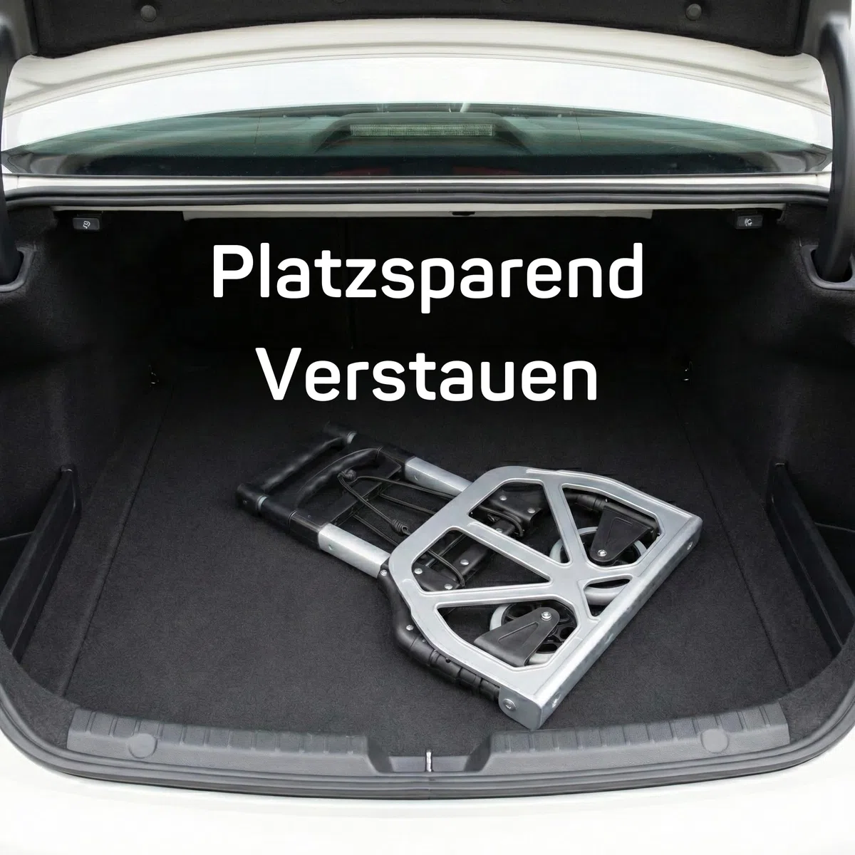 Sackkarre Klappbar, Transportwagen aus Aluminium mit 2 Expander | Transportkarre bis 80kg belastbar mit stabilen Reifen, Transporthilfe für Getränkekisten, Klappsackkarre