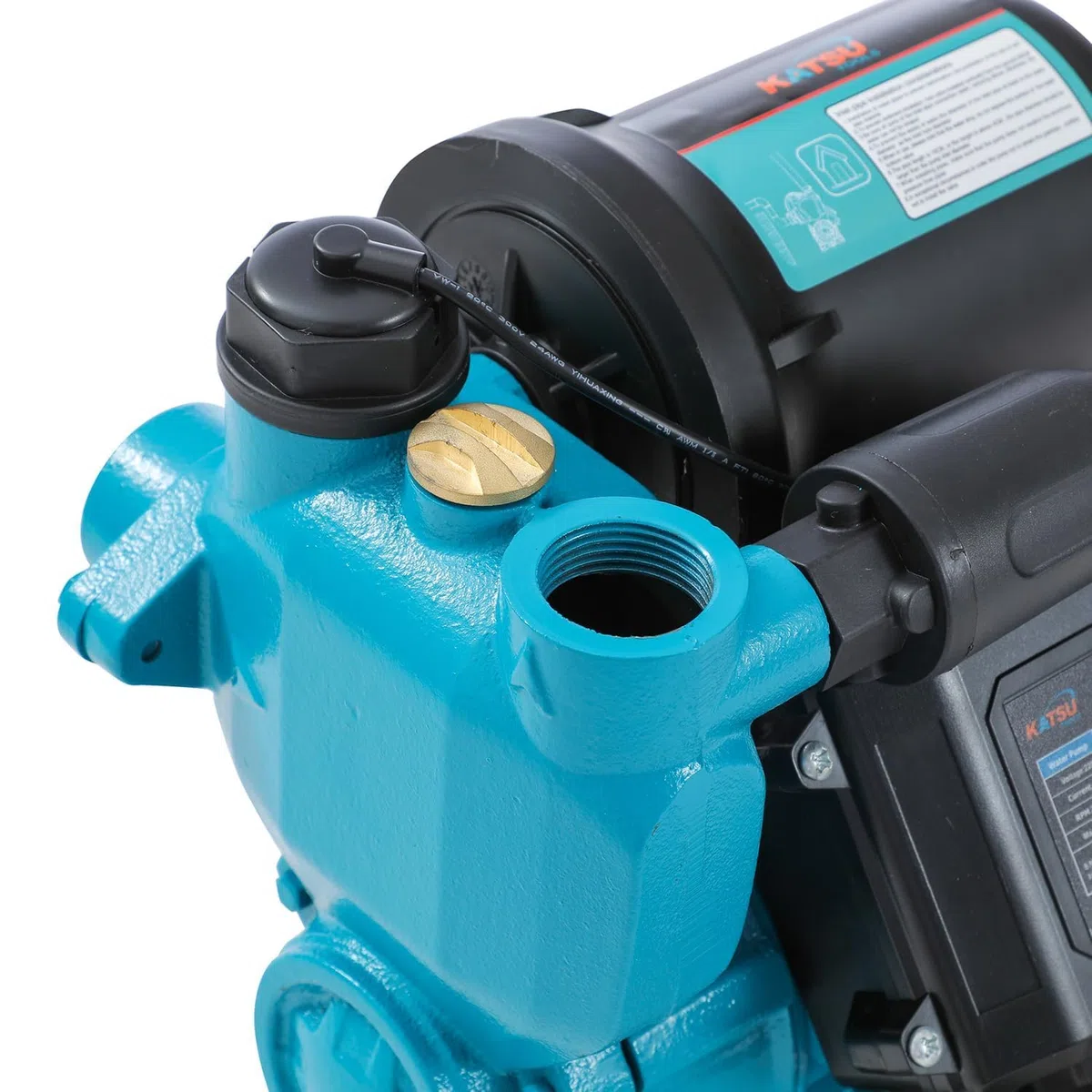 KATSU Wasserpumpe Hauswasserwerk Gartenpumpe 370W, Automatische Druckregelung, selbstansaugend geeignet für Haus- und Gartenwasserhähne 151436