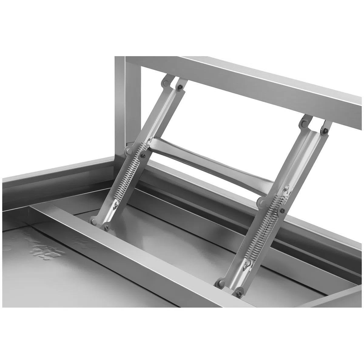 Royal Catering RCAT-120K Klappbarer Arbeitstisch Edelstahltisch (Tragkraft 210 kg, Arbeitsfläche 120 x 60 cm, Höhe 90,50 cm, Höhenverstellbar 10 mm) Edelstahl