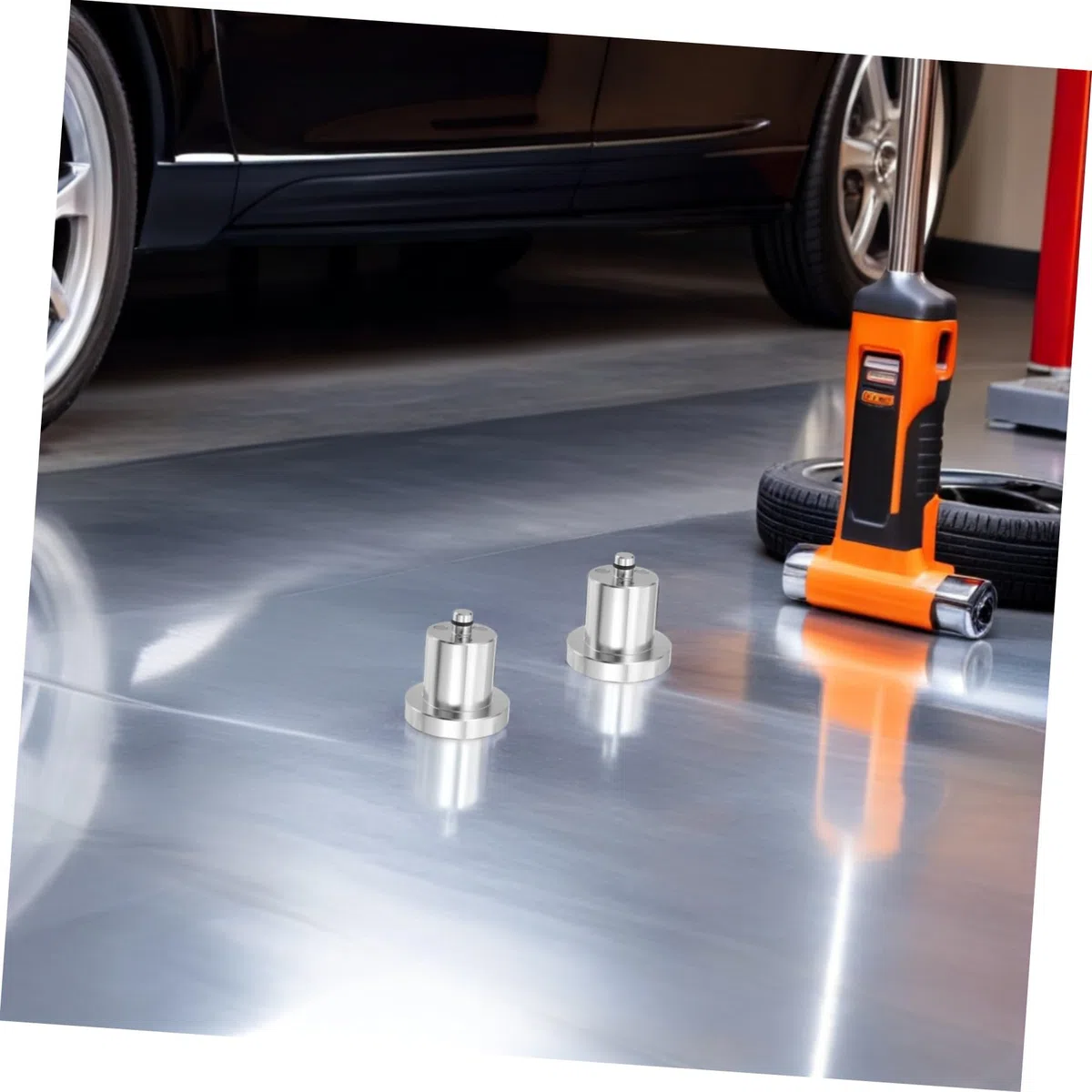 Holibanna 4 Stück Teiliges Aluminium Lift Pad Wagenheber Adapter Stoßdämpfend Hebepunkt Schutz für Pkw LKW Hydraulikwagenheber Werkstatt Zubehör