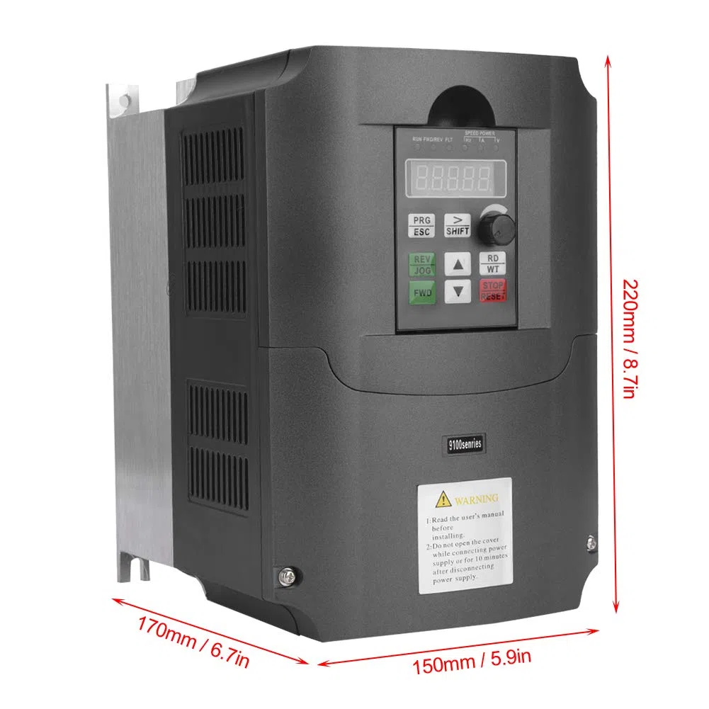 Frequenzumrichter, VFD 7,5 kW 220 V AC Einphaseneingang 3-Phasen 30 VAC Ausgang 7,5 kW, Boost Frequenzumrichter
