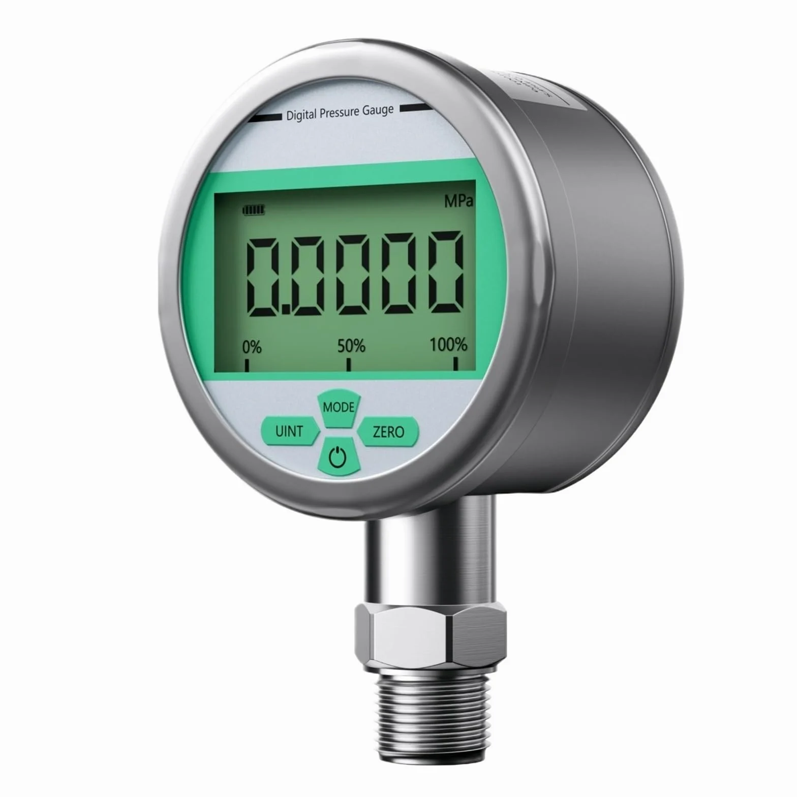Digitales Manometer, 0-600 bar Luft-Öl-Manometer G1/4 Wasserdruckmesser(0-25bar)
