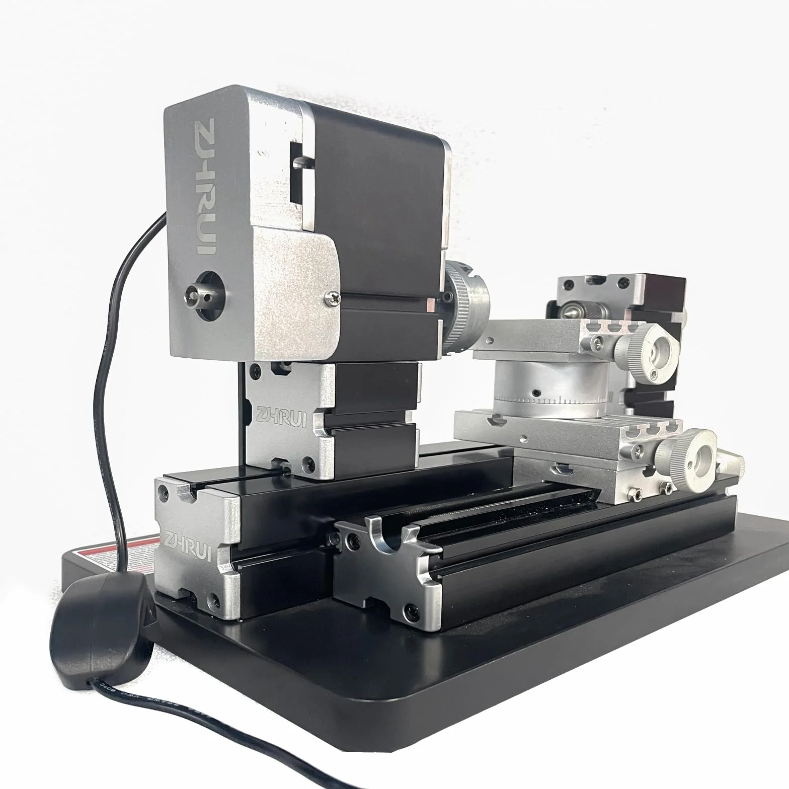 Hochleistungs-Mini-Drehmaschine, 60 W, aus Metall, Heimwerker, 4-Achsen, Drehmaschinen, Werkzeugmaschinen mit Sockel, 12000 U/min, für Holz, Weichmetalle, Plexiglas, Kunststoff