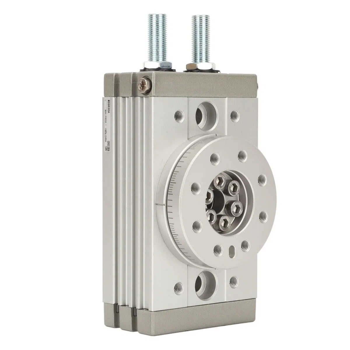 Rotations-Pneumatikzylinder, 0-190 Grad Verstellbare Aluminiumlegierung, Hochfeste, Wasserdichte Rotationszylinder-Pneumatikzylinder für die Industrie, Eingebauter Magnetring (MSQB-30A)
