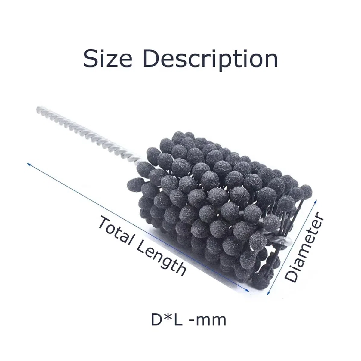 Zylinder Honbürste flexibel Korn 1 Stück, Körnung 240, flexible Zylinder-Hon-Schleifkugel-Polierbürsten Φ4-110 mm(L260xDia110mm)
