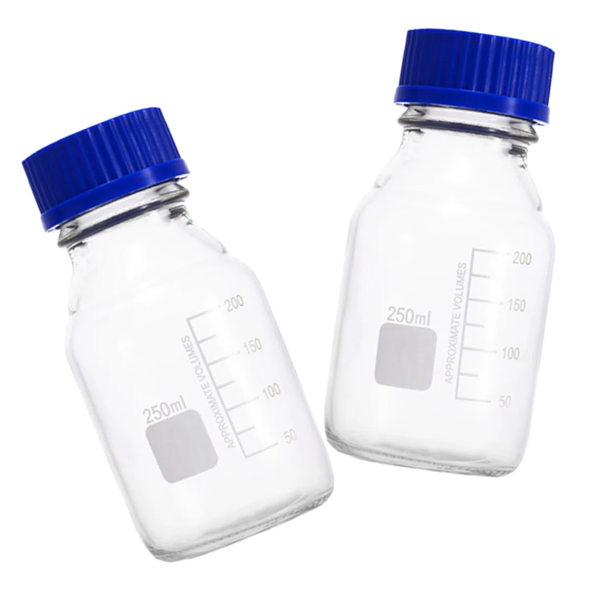 3 Sätze Reagenzflasche Graduiert Reagens Flaschen Für Chemische Reagenzien Reagenzienflasche Mit Schraubverschluss Labor Vorratsflaschen Medienflaschen Glas Transparent 2 Stück * 3