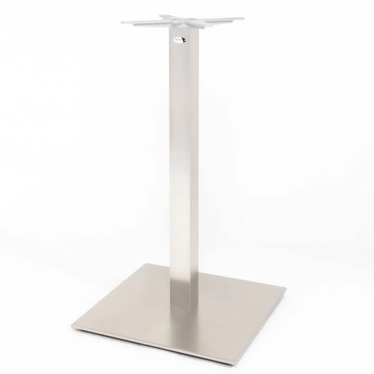 Stehtischgestell Tischbein Edelstahl | Premium | PD7594inox/110 | INOX | Stehtisch | Höhe 108 cm | 33 kg | Bodenplatte 60x60 cm | max. Tischplattengröße 90x90 / Ø 120 cm