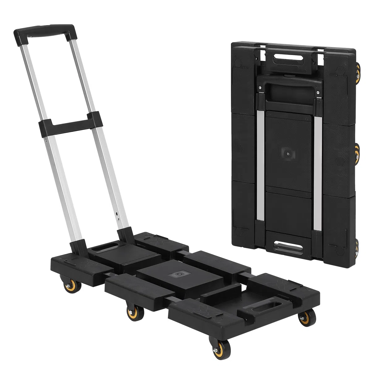 GarveeTech Sackkarre klappbar 100kg Aluminium Transportwagen kompakt | Kunststoff-Basis; Leichtgewicht; Umzug & Reise; Haushalt; Lager; Platzsparend; Räder; Ergonomisch; Stabil; Vielseitig
