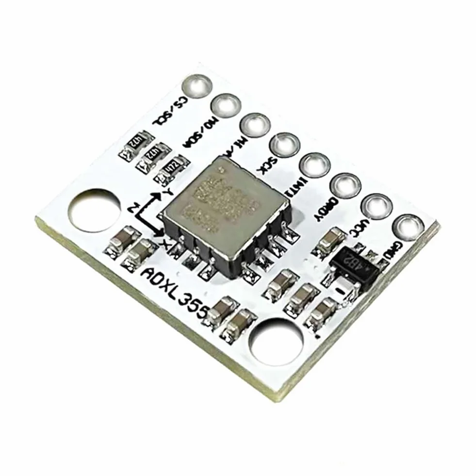 ADXL355 3-Achsen-Beschleunigungssensormodul, Digitalausgang, Industriequalität, Geringer Stromverbrauch, Weiße + Schwarze Leiterplatte
