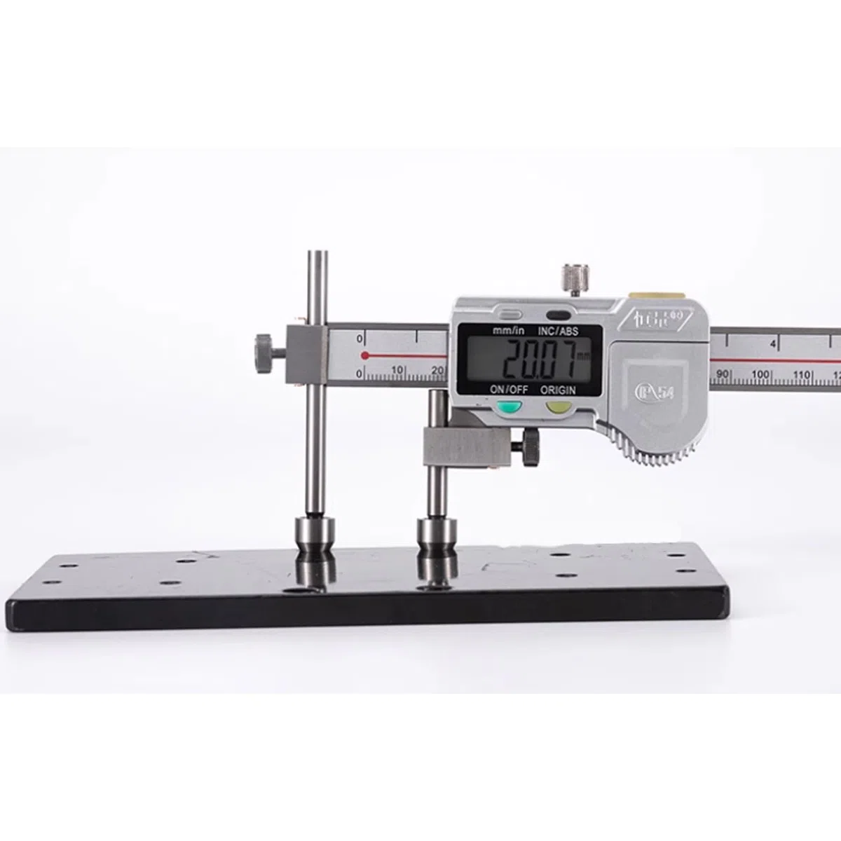 Digitaler Mittelpunkt-Messschieber – Zur Messung von Lochabständen auf gleicher oder versetzter Ebene, 0–150 mm, LCD-Anzeige, Edelstahl (10-150mm)